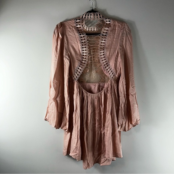 Free People Divine Mini Dress in Rose Whimsical Fairy   Women’s Dress Size 4 - Picture 7 of 12